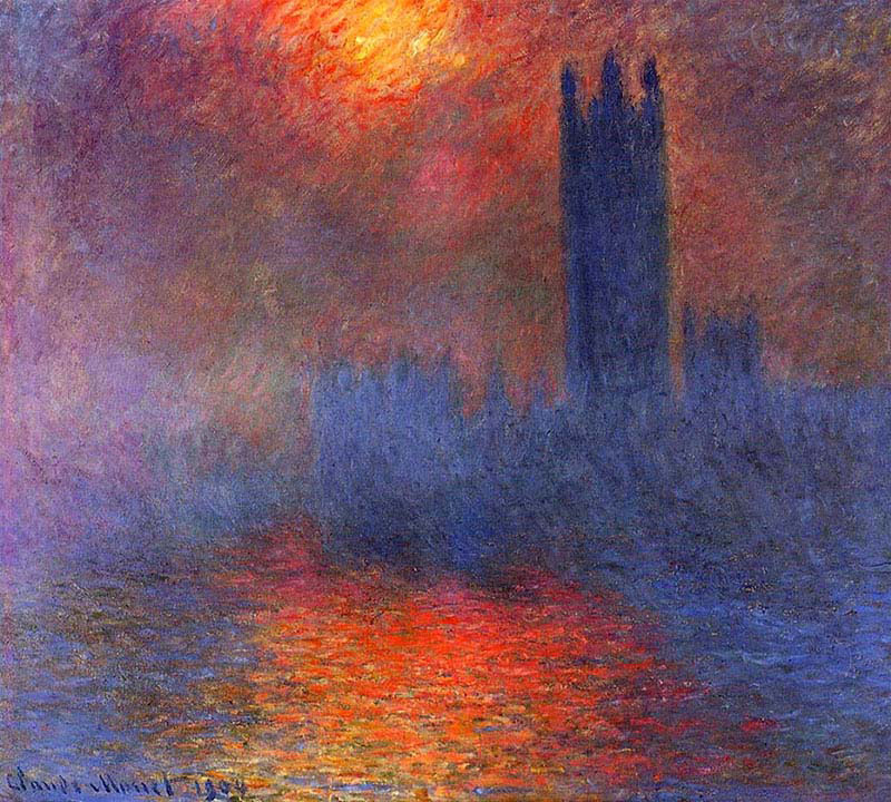 Houses of Parliment Sun Fog